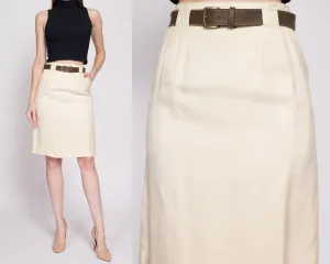 70s 80s Evan Picone Belted Skirt - Extra Small, 24.5"