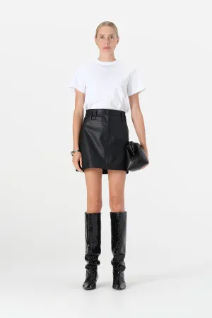 Akari Mini Skirt Black Croc