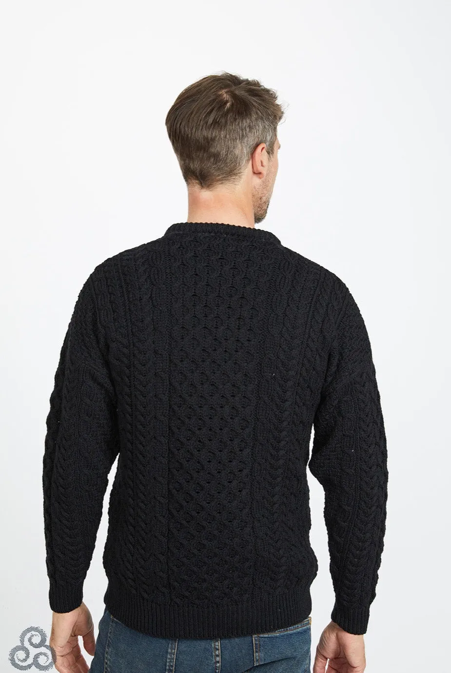 Aran - Traditional Sweater - Navy