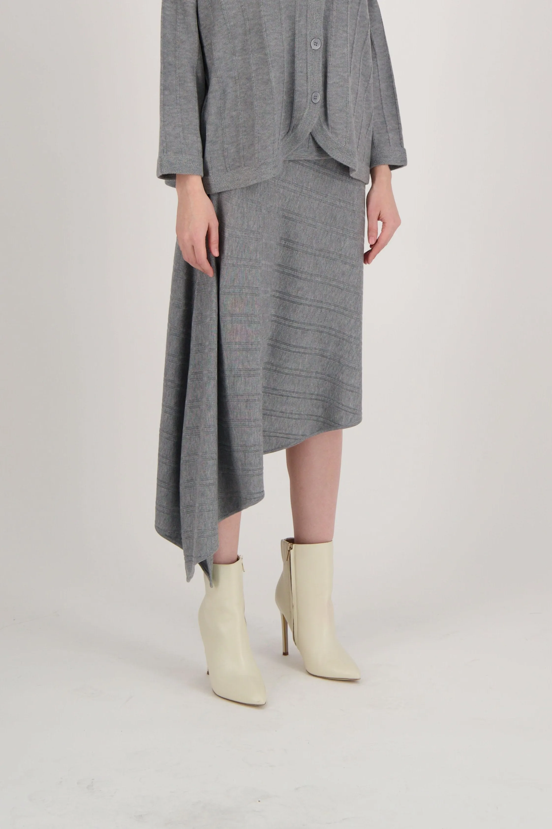 Asymmetrical A-Line Sweater Skirt