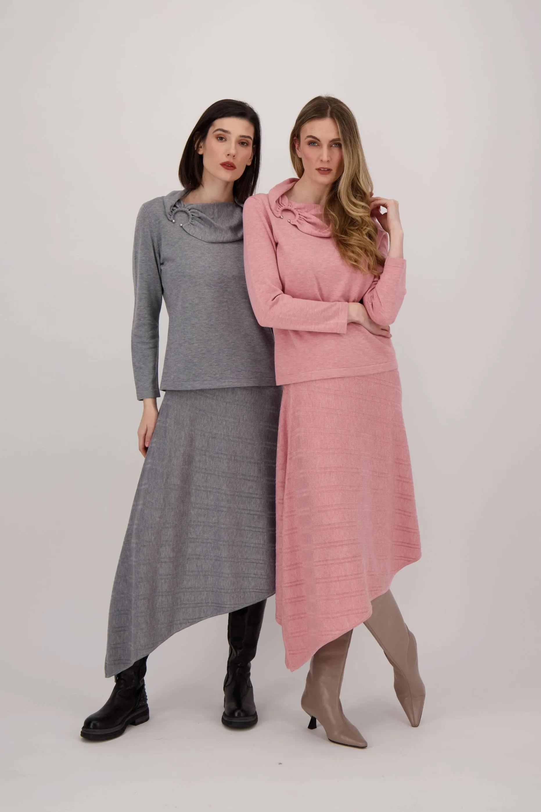 Asymmetrical A-Line Sweater Skirt