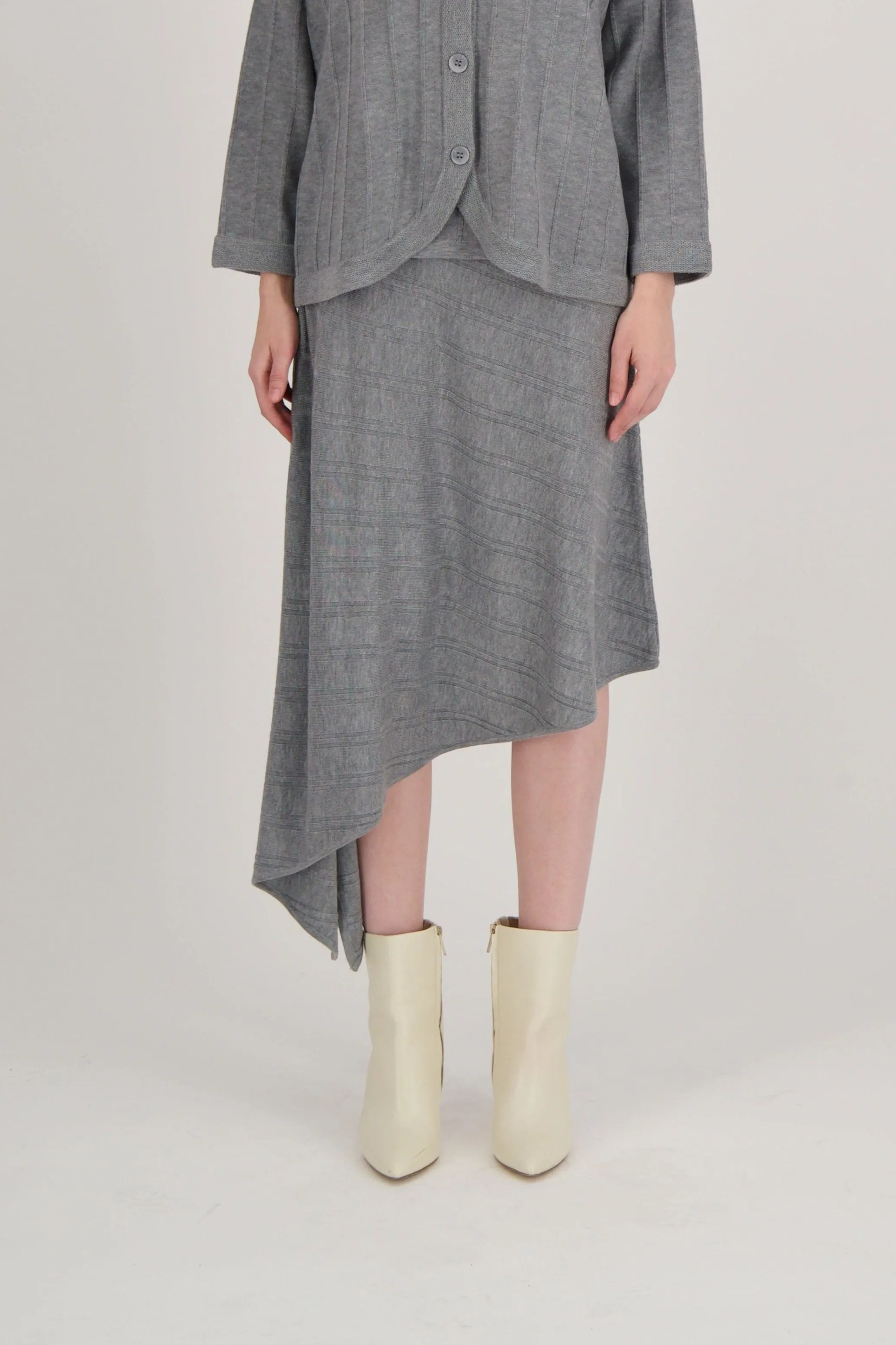 Asymmetrical A-Line Sweater Skirt