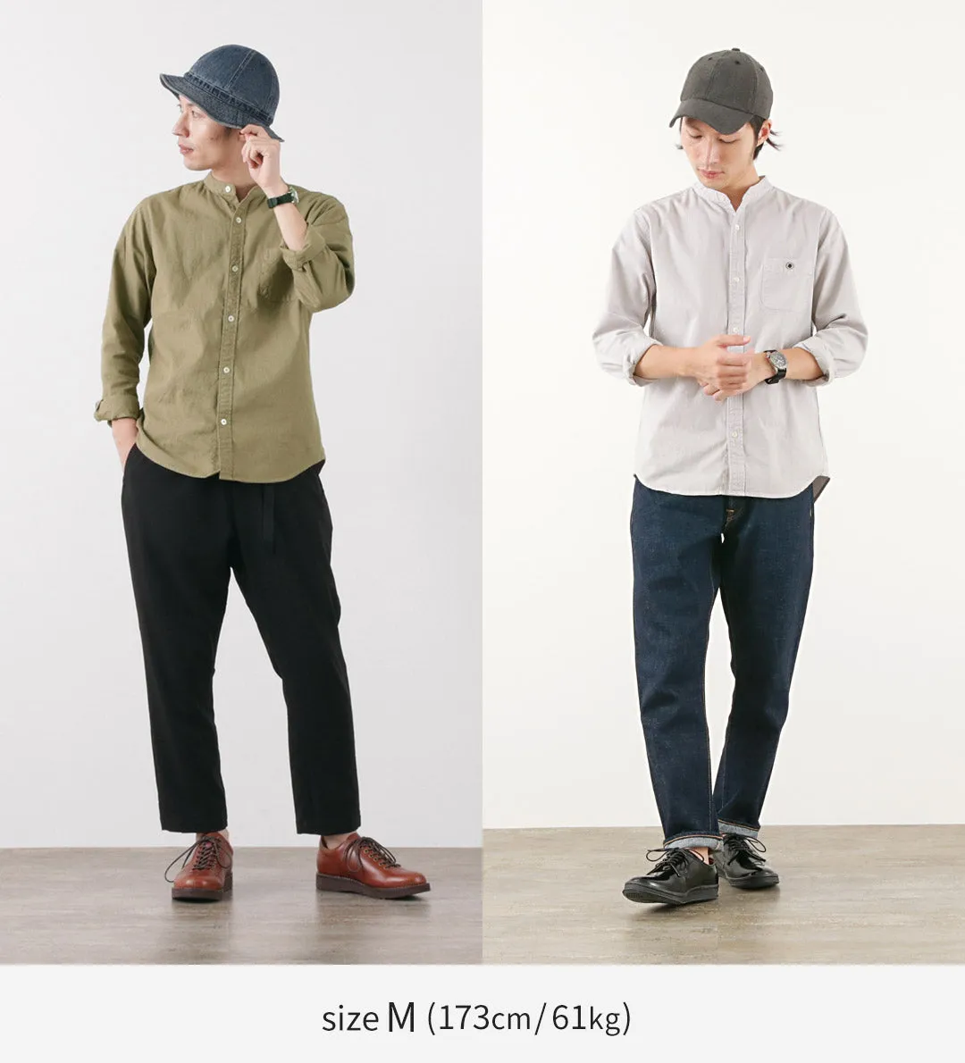 BARNS / Ox Band Collar Shirt