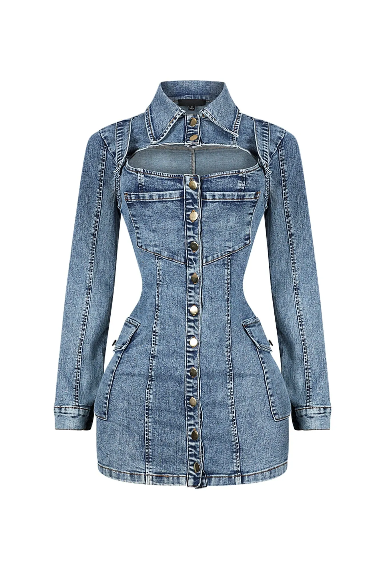 Belinda Overall Strap Denim Mini Dress