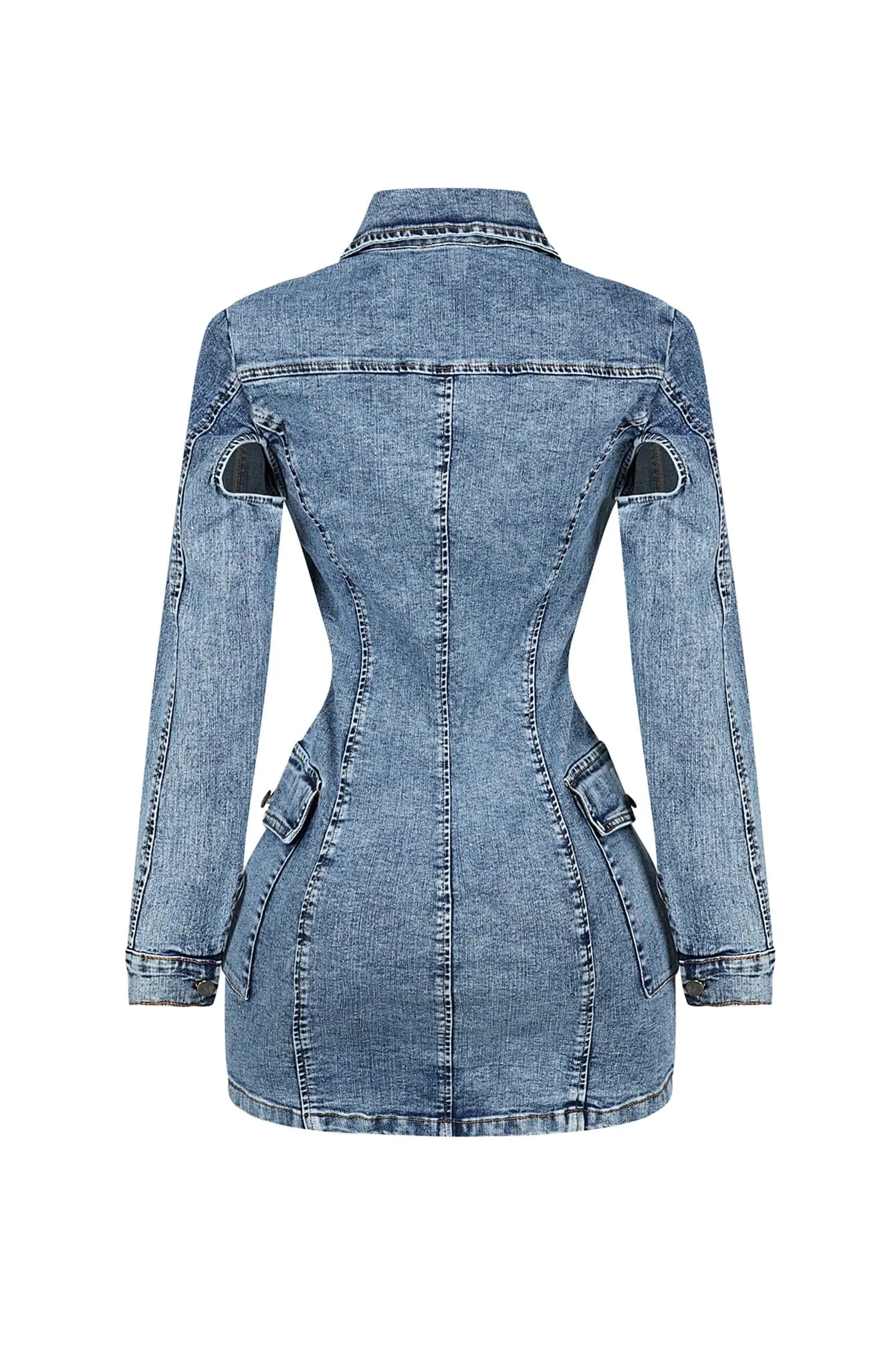 Belinda Overall Strap Denim Mini Dress