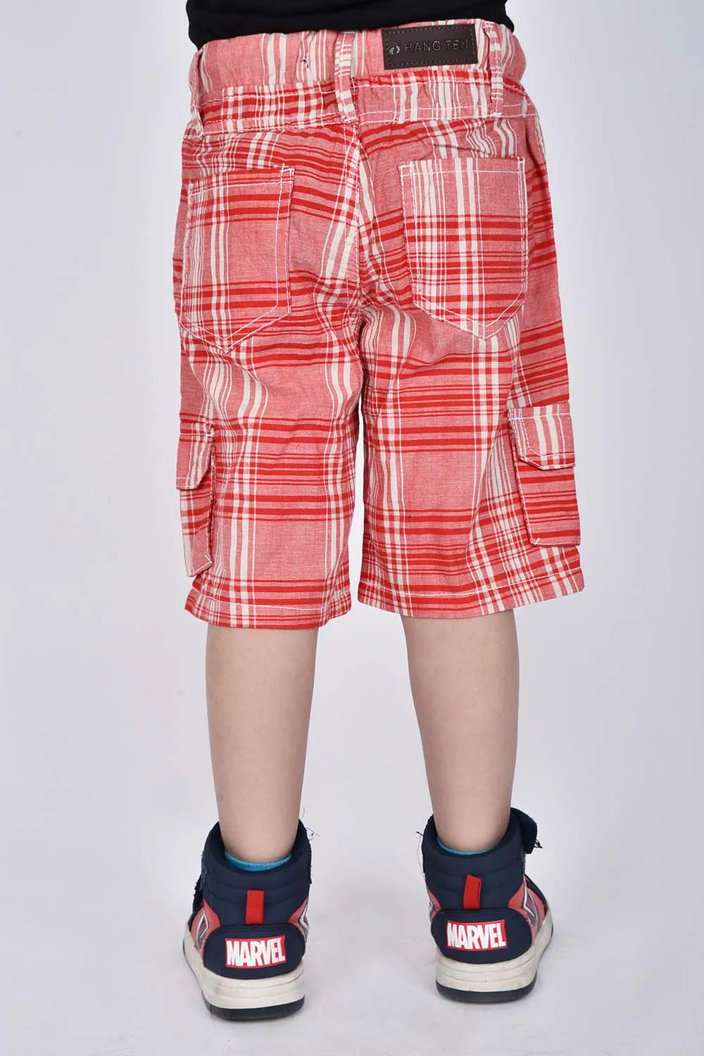 Boy’s Plaid Cargo Shorts