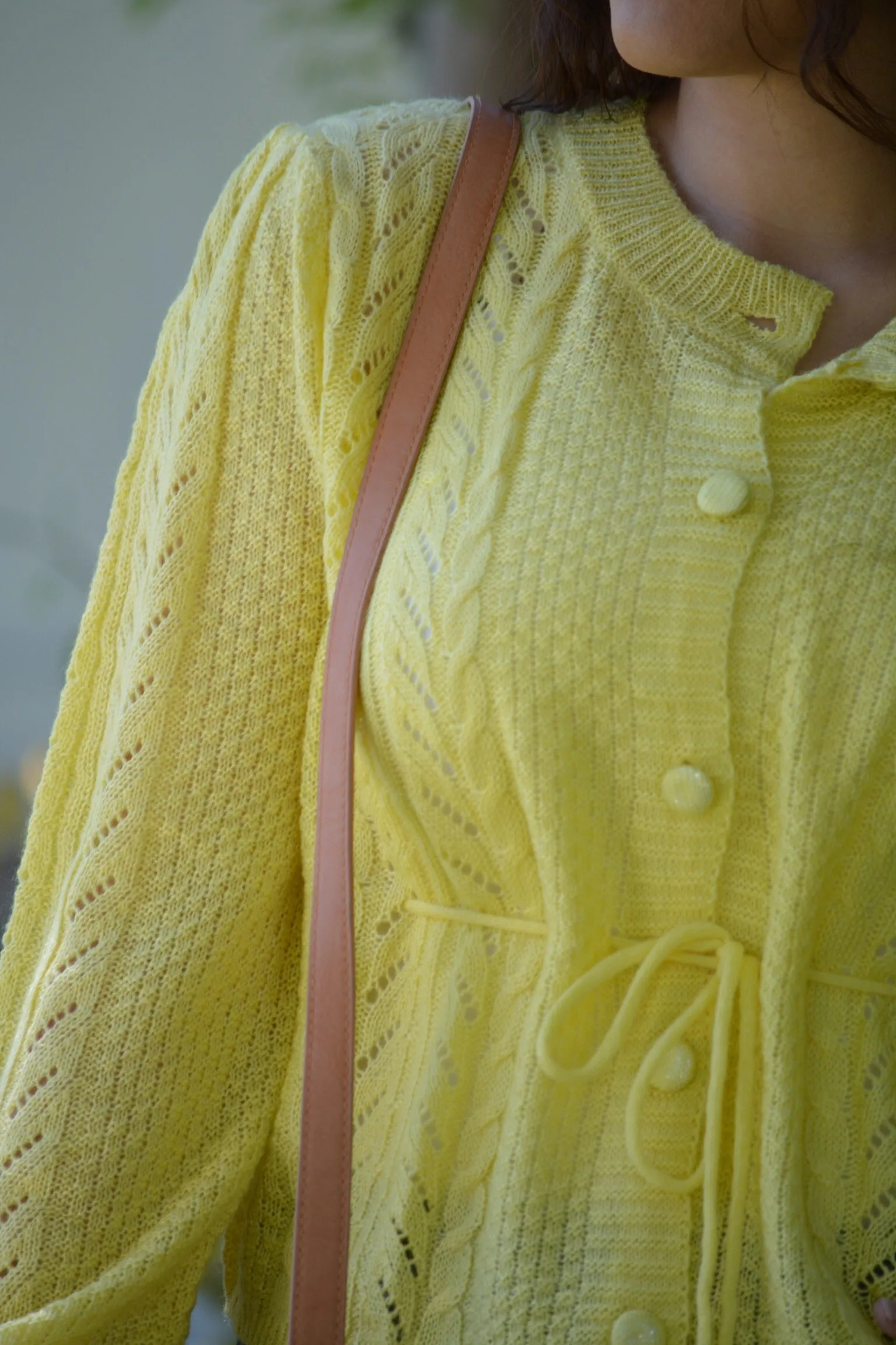 Camilla Yellow Peplum Summer Cardigan