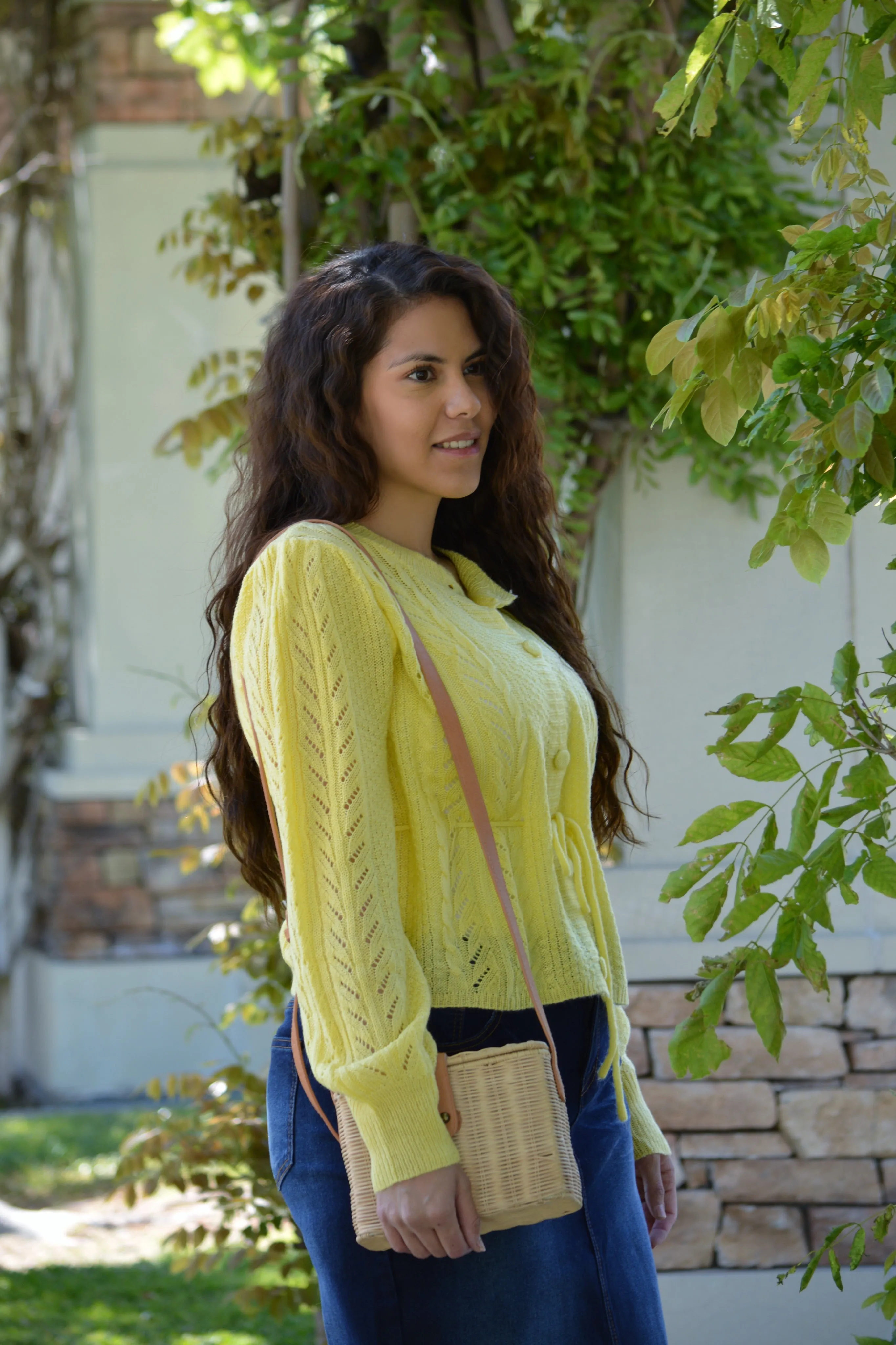 Camilla Yellow Peplum Summer Cardigan