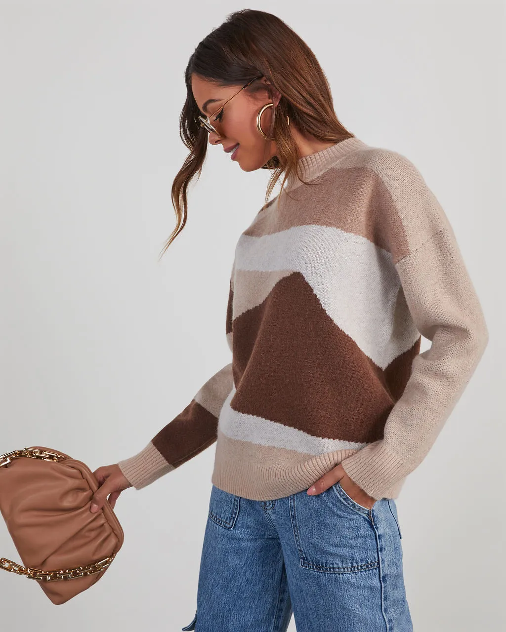 Caputo Abstract Colorblock Sweater