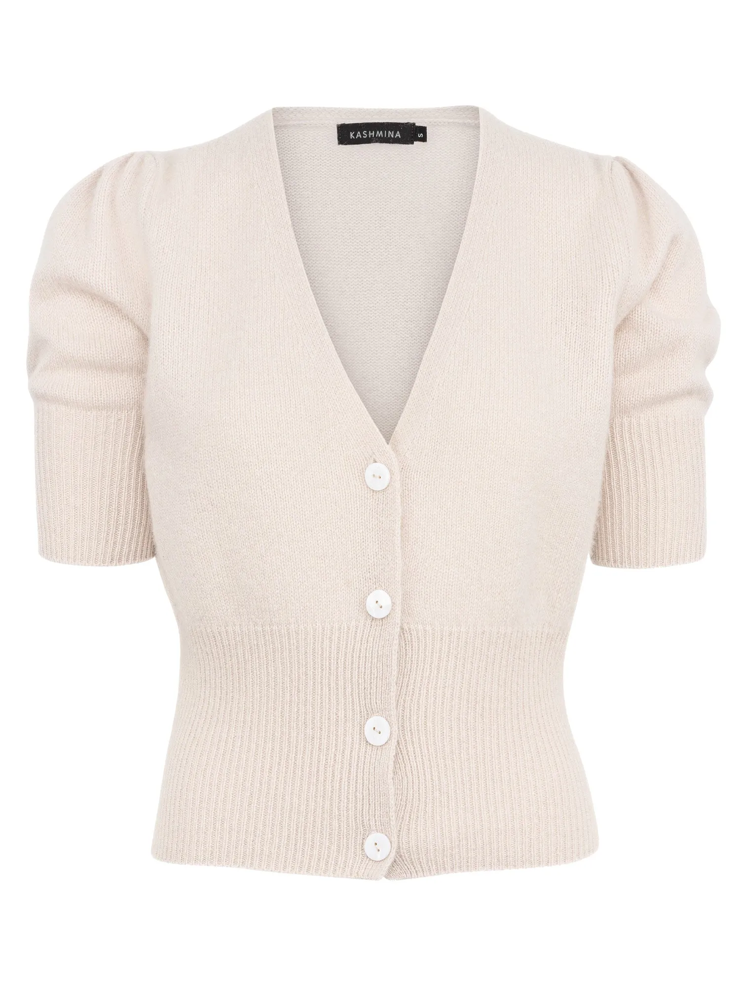 Cashmere cardigan "Grace" - pearl