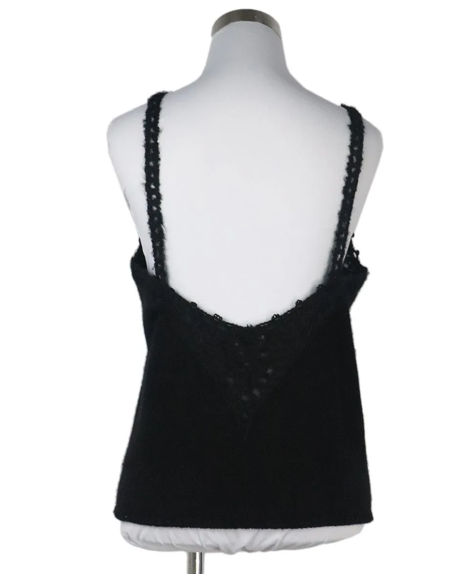 Chanel 2006 Cruise Black Cashmere Tank Top sz 8