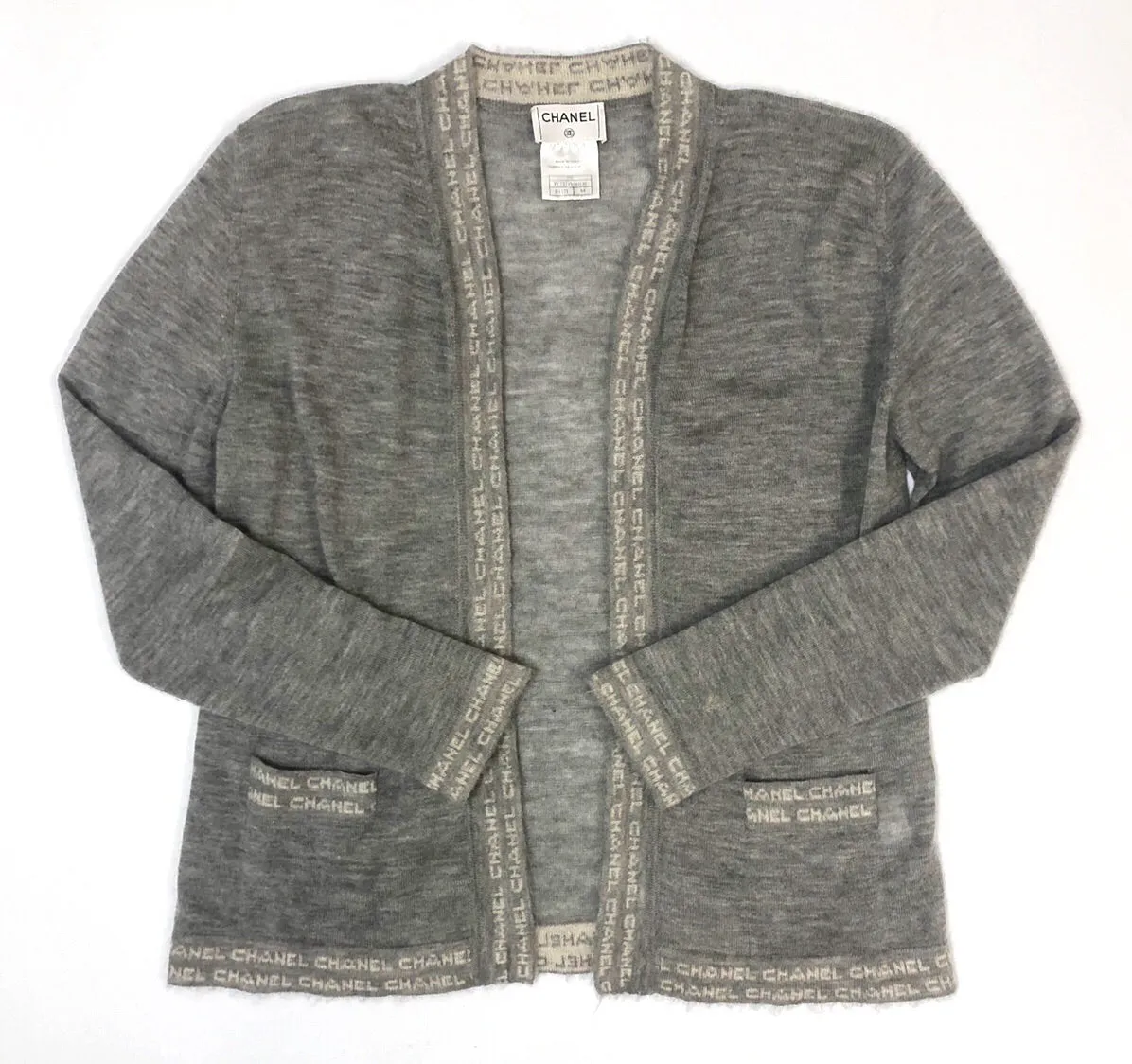 Chanel Vintage Logo Cardigan Set