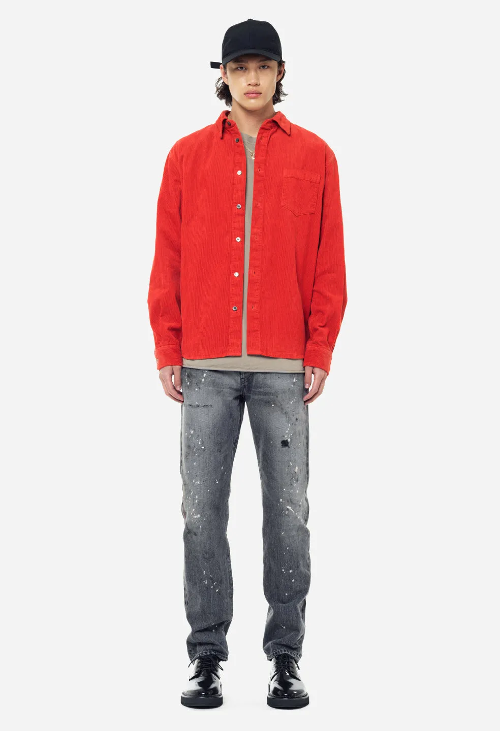 Corduroy Shirt / Cardinal