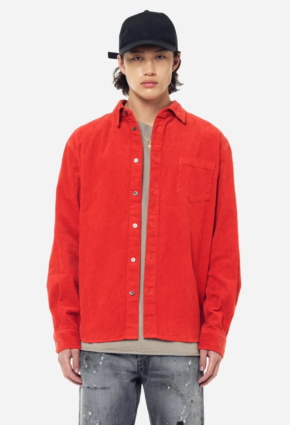 Corduroy Shirt / Cardinal