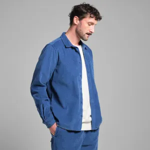 DEDICATED Varberg corduroy shirt true blue men