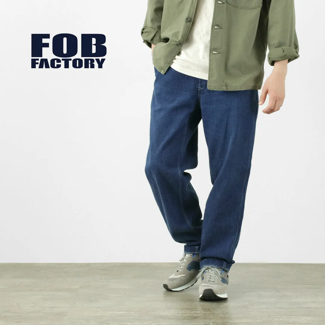 FOB FACTORY / F0511 WW2 Denim deck trousers Used finish