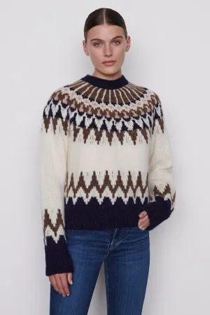 Mens Fairisle Pattern Crew Neck Sweater by Frame