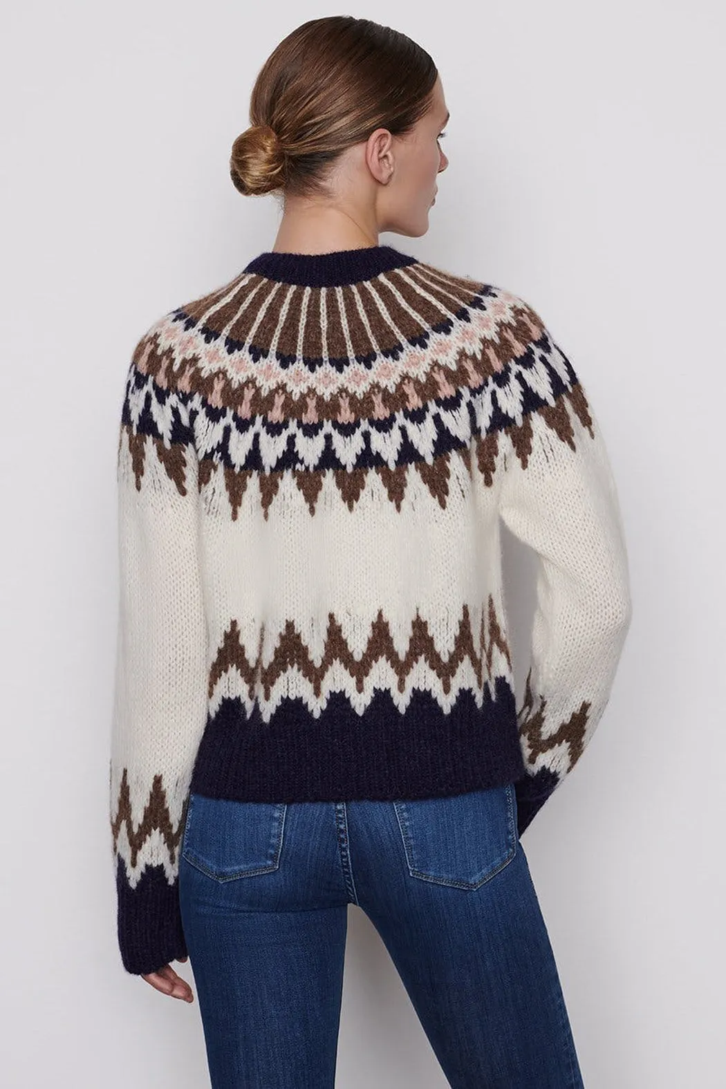 Mens Fairisle Pattern Crew Neck Sweater by Frame