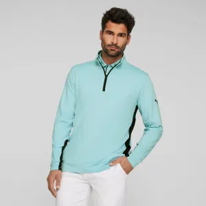 Gamer Golf 1/4 Zip | Tropical Aqua / Navy Blazer