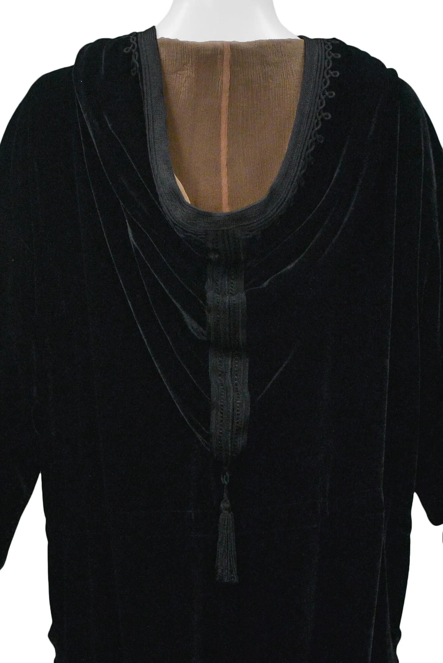 GAULTIER BLACK VELVET HOODIE TUNIC DRESS 2010