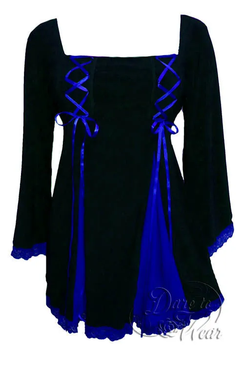 Gemini Princess Top in Black/Royal