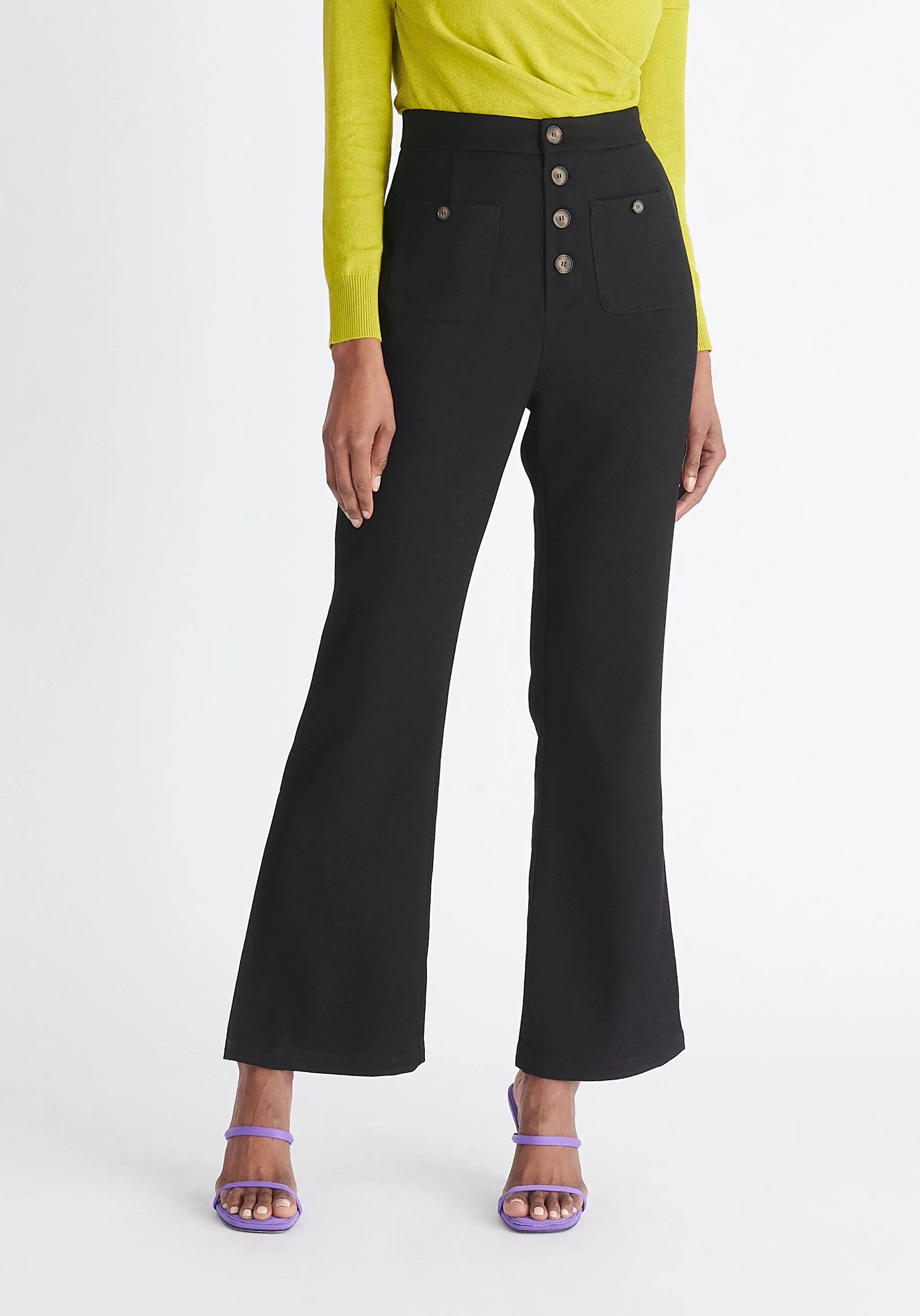 High Waist Flare Trousers