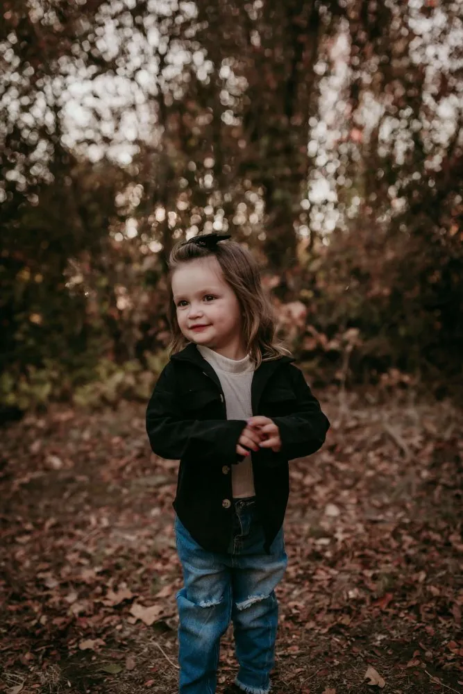 Kinsley Shirt Jacket - Black Corduroy