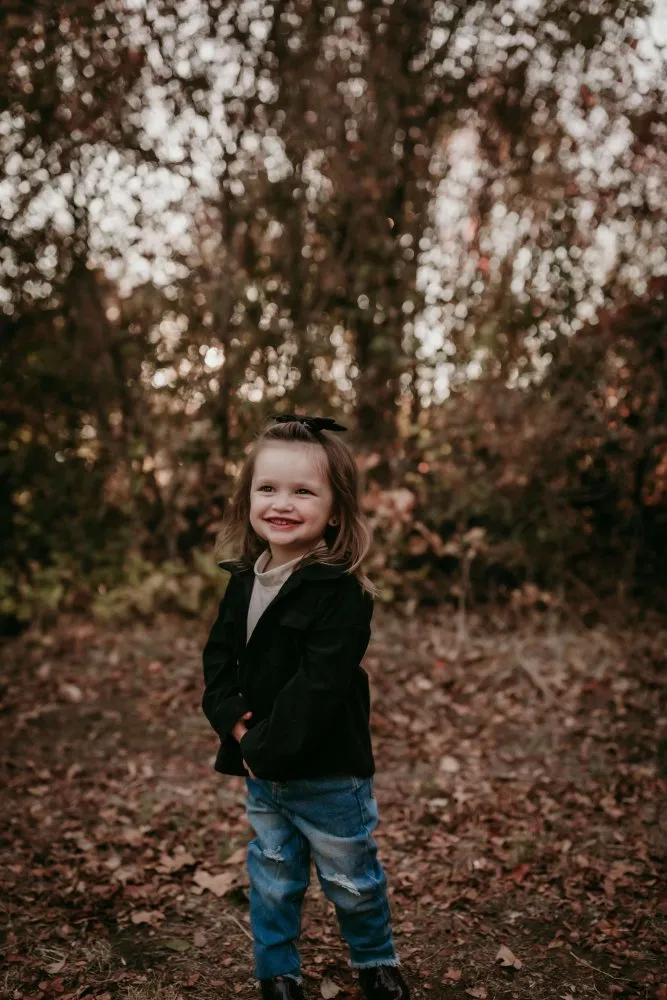 Kinsley Shirt Jacket - Black Corduroy