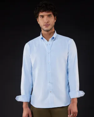 Light Blue Washed Oxford Shirt