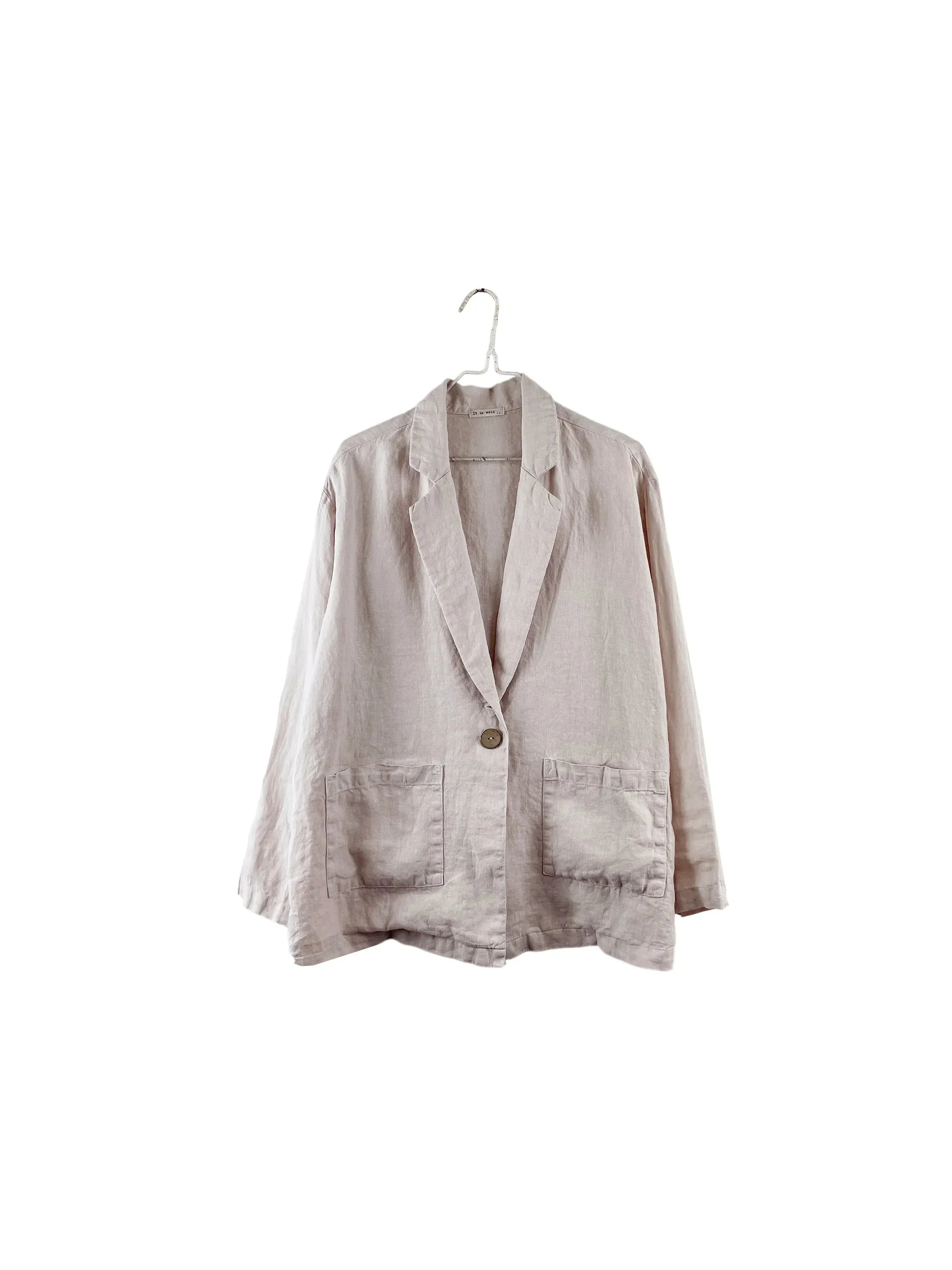 Linen Blazer in Natural