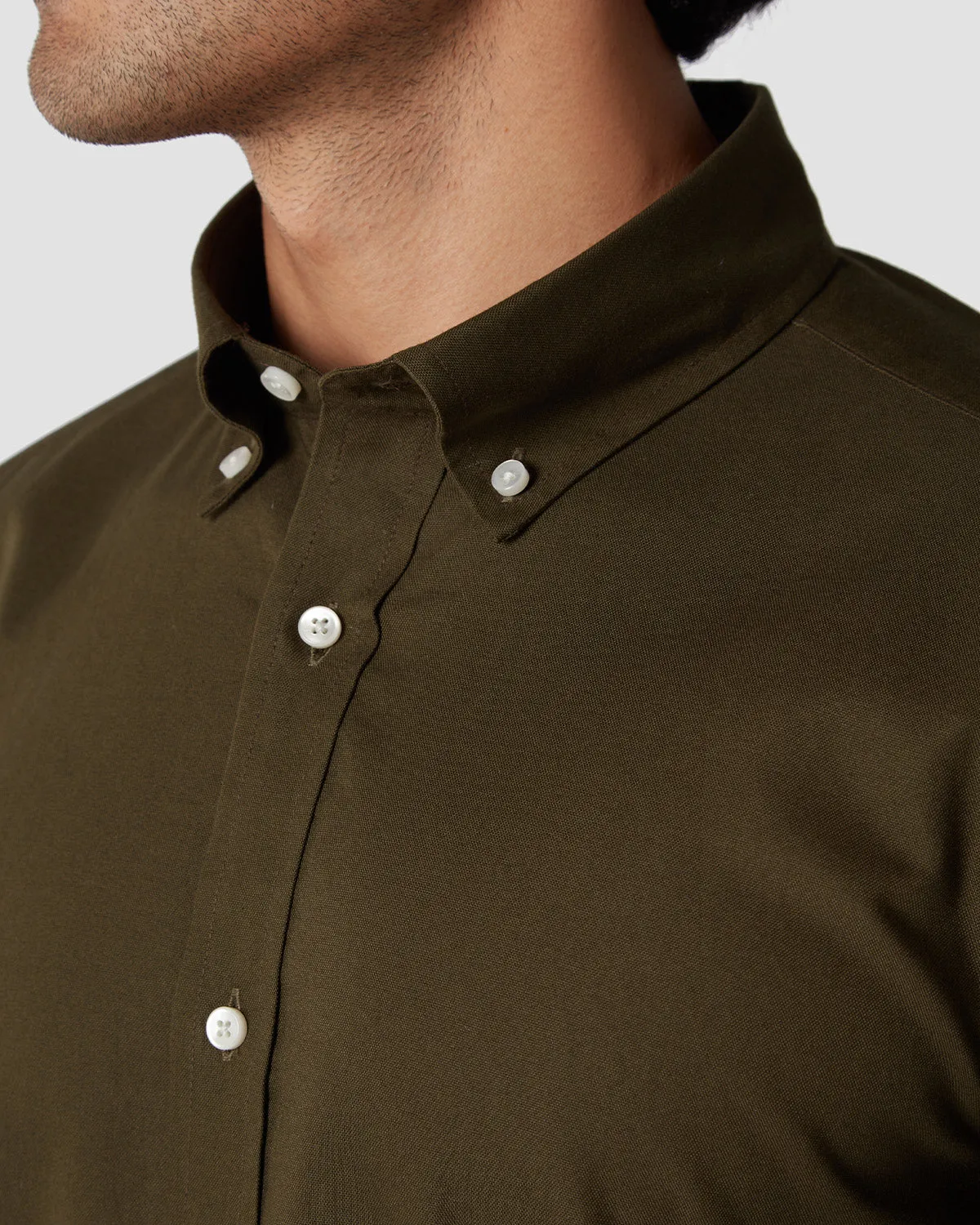 Olive Washed Oxford Shirt