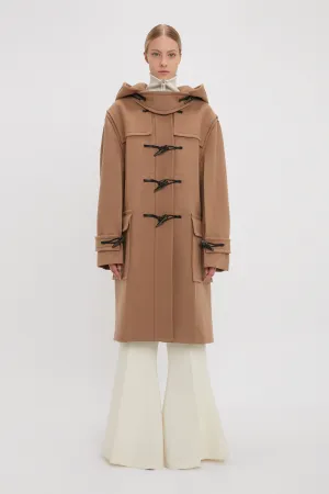 Oversized Duffle Coat In Camel