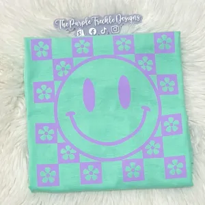 Purple Checkered Smiley