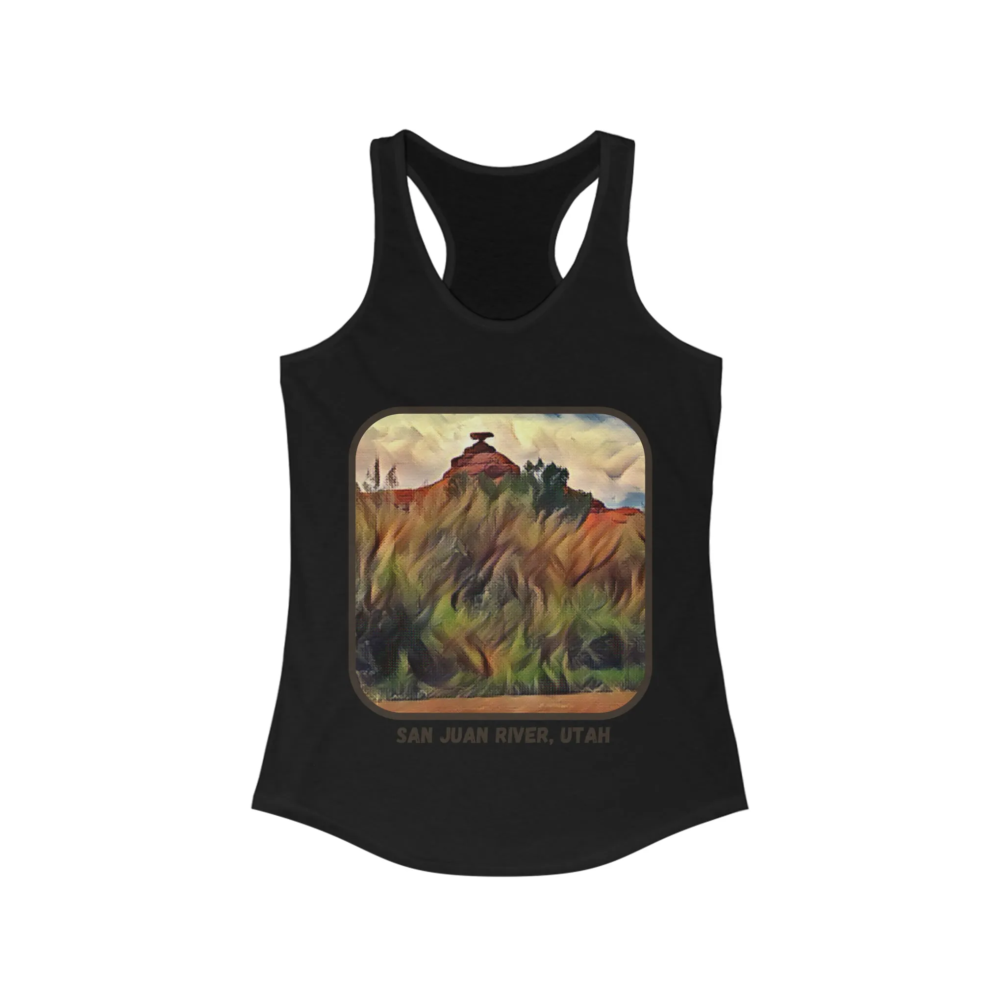 San Juan River, Mexican Hat Utah Women's Ideal Racerback Tank