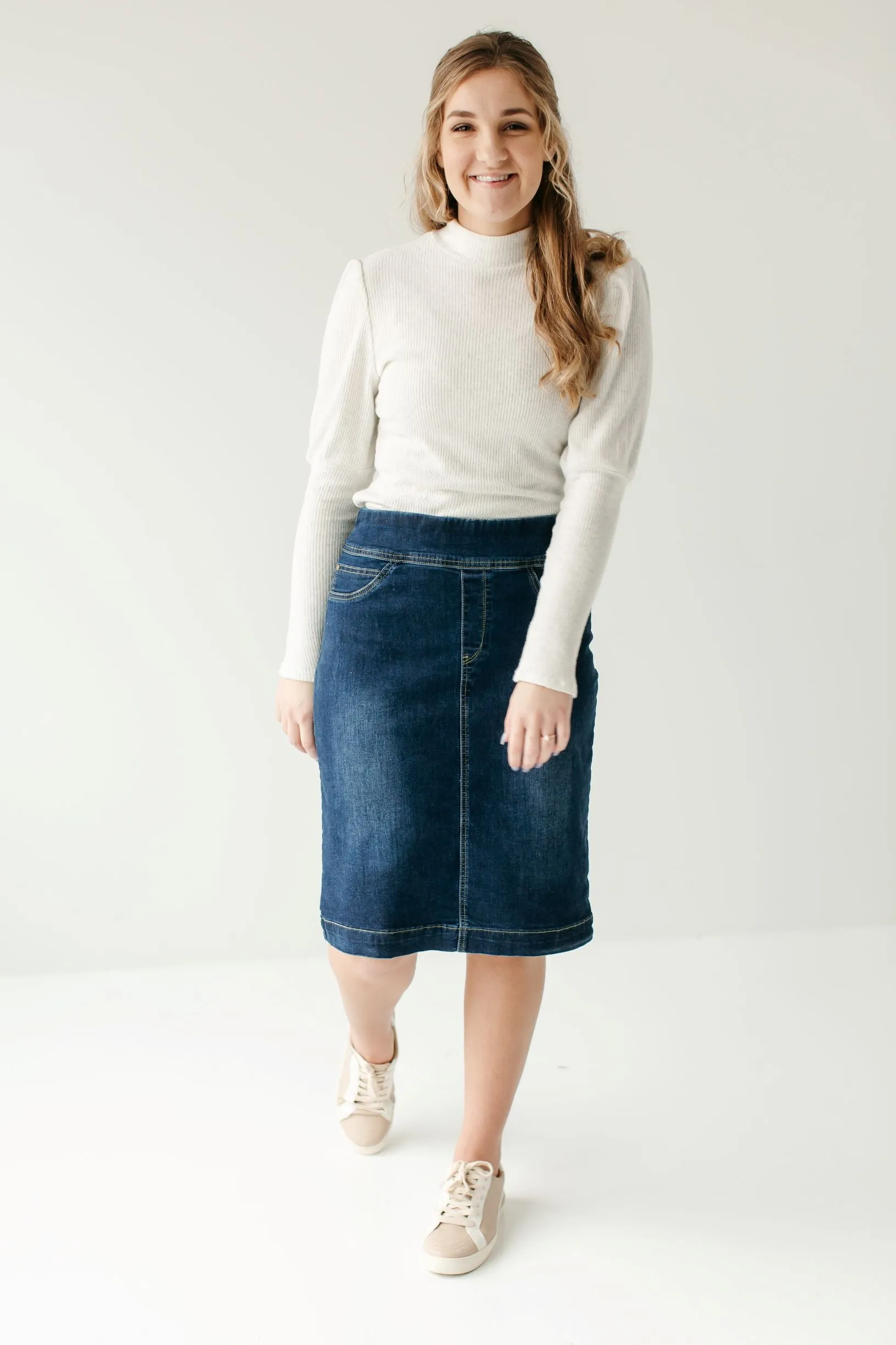 'Sara' Classic Knee Length Skirt FINAL SALE