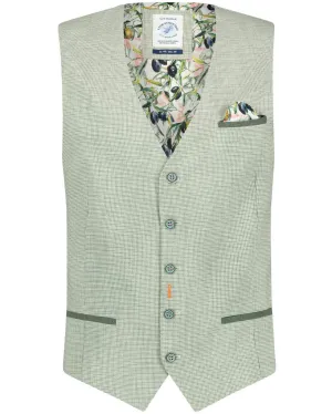 Small Green Check Waistcoat