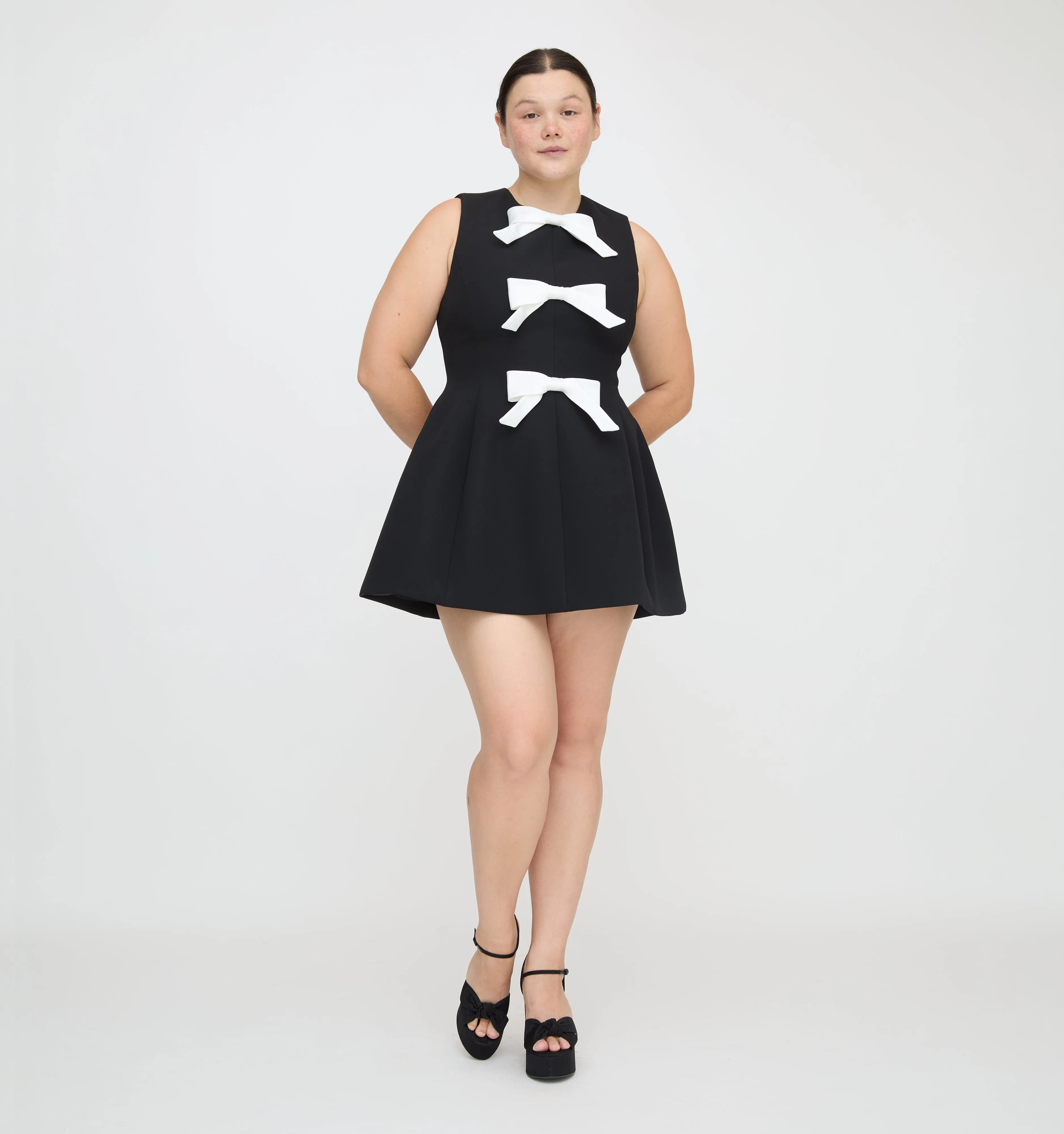 The Blythe Bow Dress - Ivory Bows