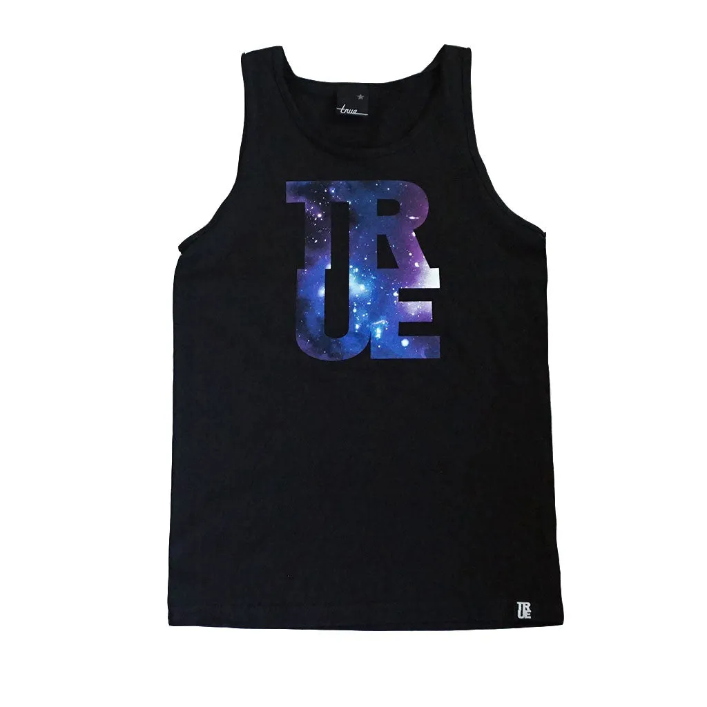 True Mens Logo Galaxy Tank Top Black